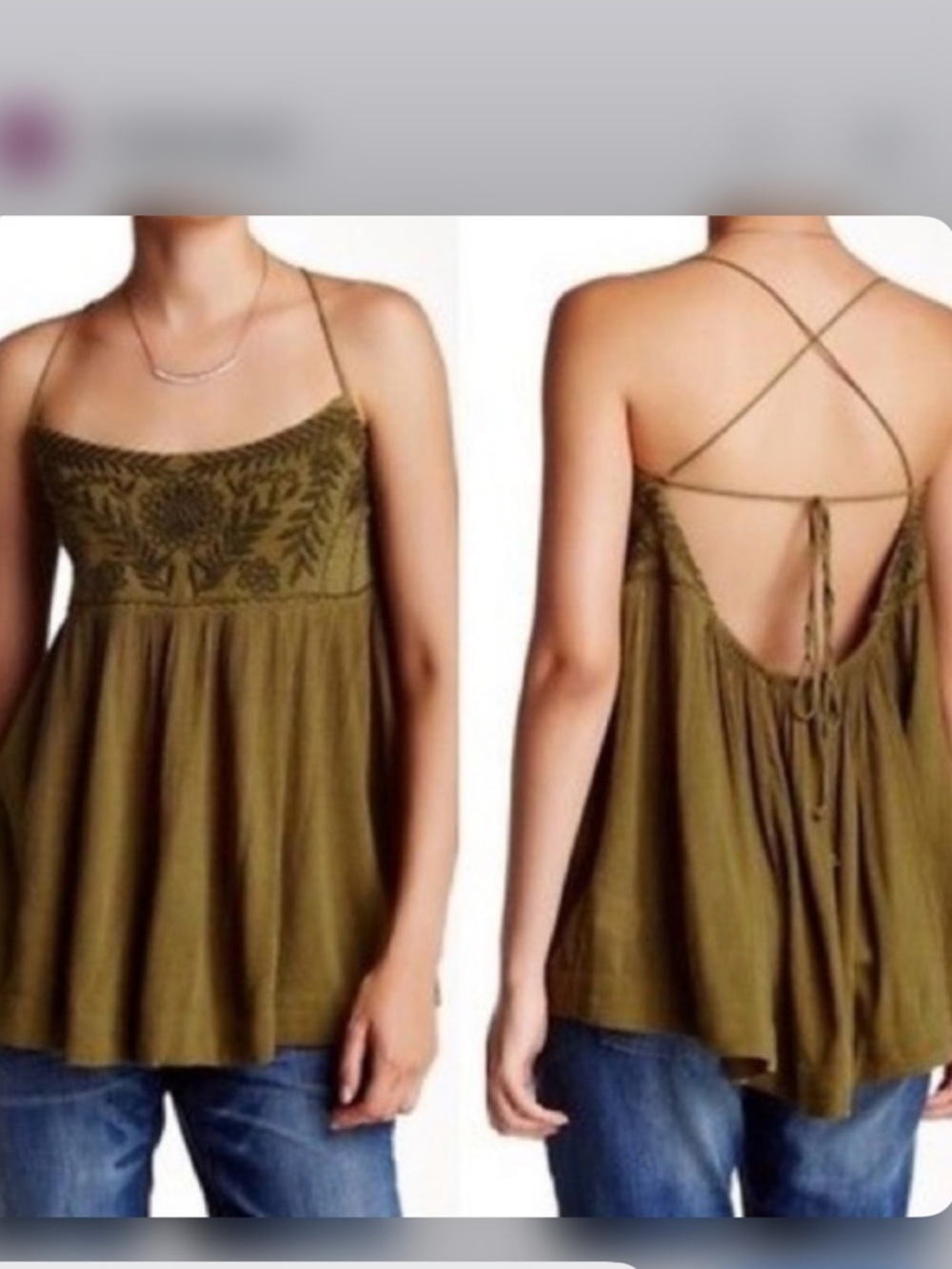 Free People Baby Doll Style Top